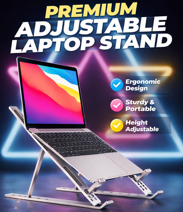 Aluminium Laptop Stand – Adjustable 6-Level Height