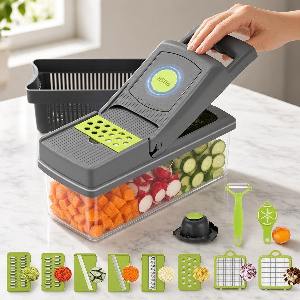 16-in-1 Multifunctional Vegetable Chopper & Slicer