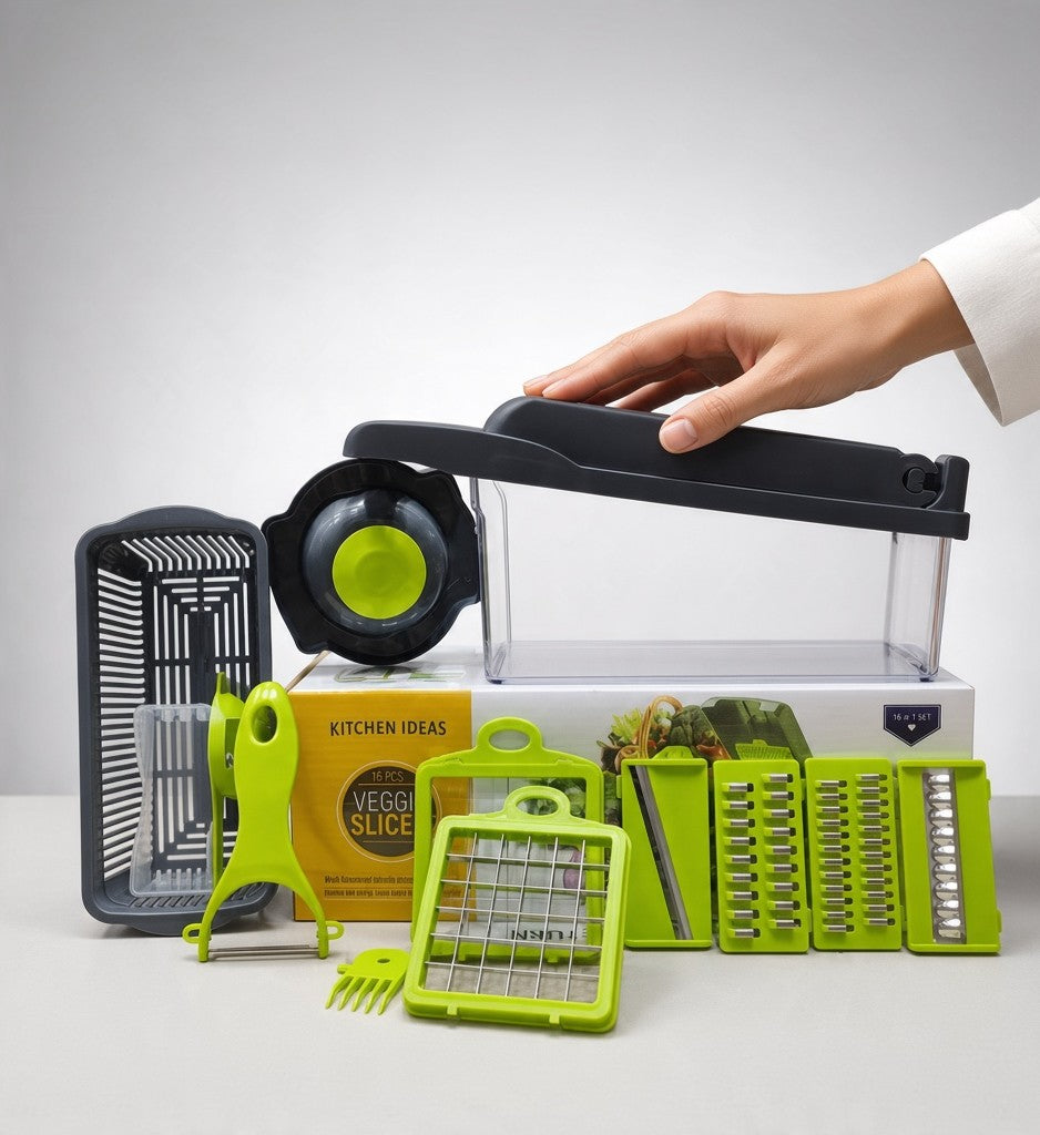 16-in-1 Multifunctional Vegetable Chopper & Slicer