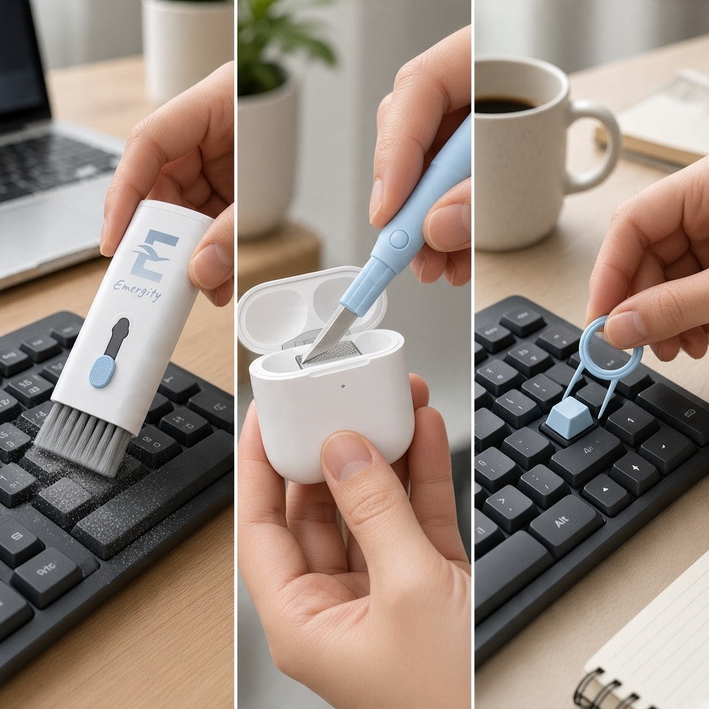 7-in-1 Keyboard Cleaning Brush Kit | Keycap Puller & Gap Cleaner for Laptop, PC & Keyboard